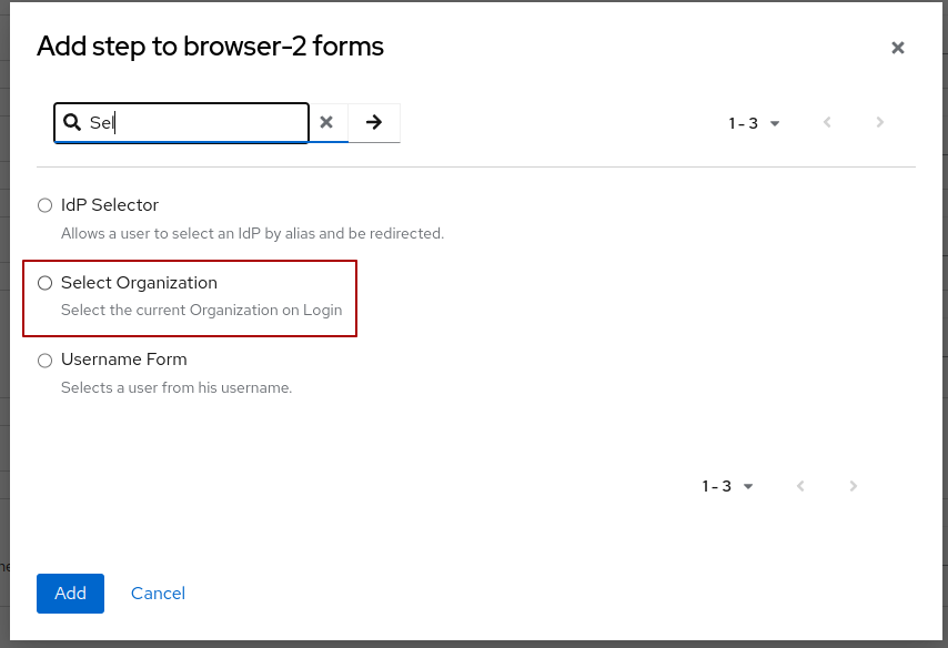select-org-step