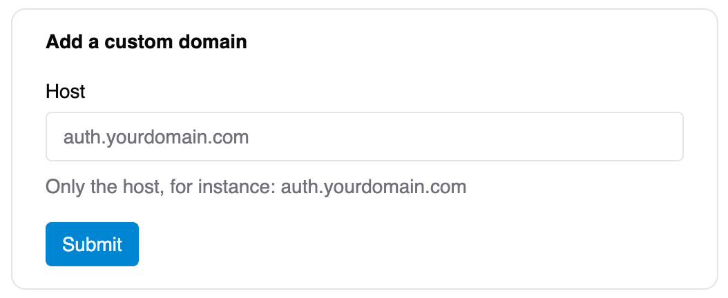 Add a custom domain